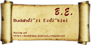 Budaházi Ezékiel névjegykártya